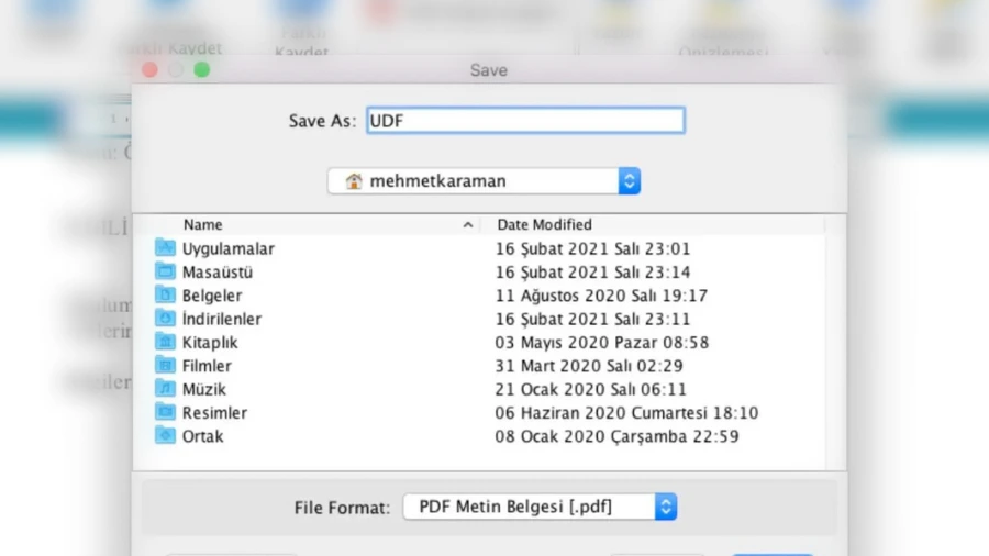 UDF Dosyasını PDF'ye Çevirme 1